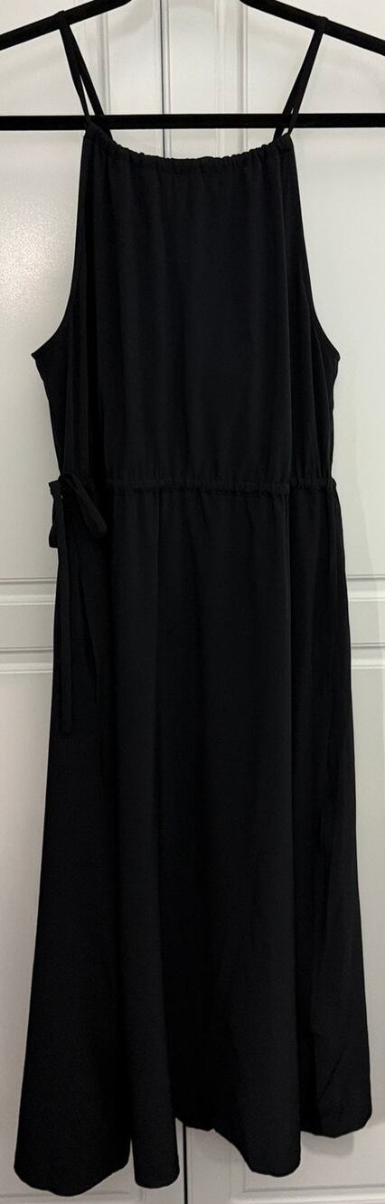 Soma Everstretch Relaxed Travel Bra Midi Dress in Black Size S  NWT